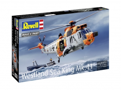 Machetă de asamblare, Revell, elicopter Westland Sea King Mk.41, 132 de piese