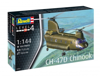 Model asamblat, Revell, elicopter Boeing CH-47D Chinook, 104 piese