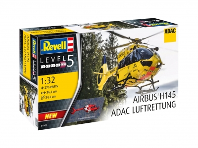 Aeromodel de construit, Revell, H145 ADAC/REGA, 275 piese