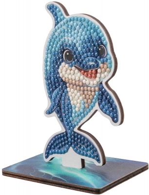 Комплект за диамантена бродерия, Craft Buddy, Crystal Art Buddies, Делфин, 7 части