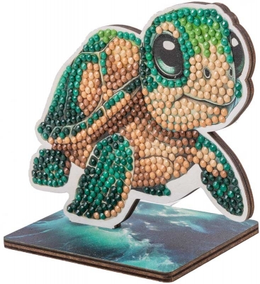 Комплект за диамантена бродерия, Craft Buddy, Crystal Art Buddies, Костенурка, 7 части