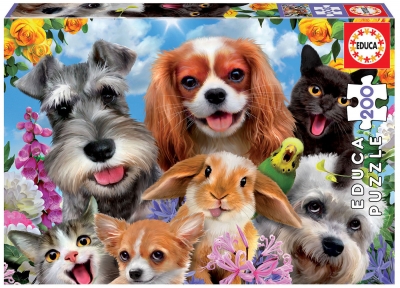 Puzzle, Educa, Selfie Pet Parade, 200 piese