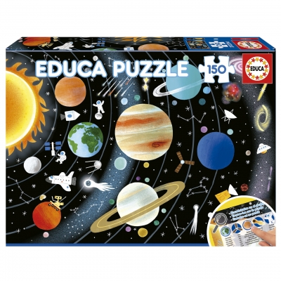 Puzzle, Educa, Sistem solar, 150 piese