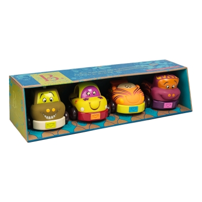 Set de joaca, Battat, Soft Pullback Cars, 4 piese