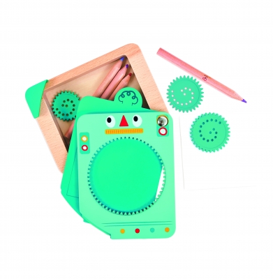 Дървена играчка, Hape, Върти и рисувай, 31 части
