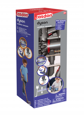 Интерактивна играчка, Casdon, Dyson, Безжична прахосмукачка, Жълта