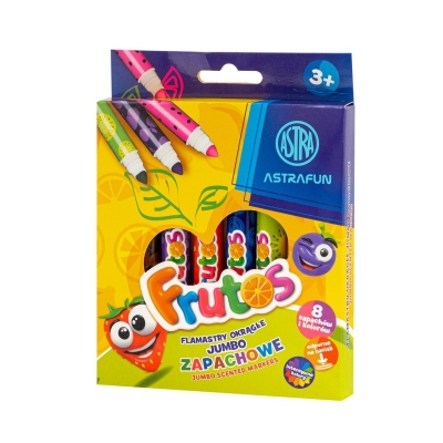 Set markere aromatizante JUMBO, ASTRA FRUTOS, 8 culori