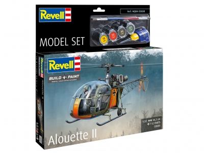 Machetă de asamblare, Revell, Elicopter, Alouette II, 191 de piese