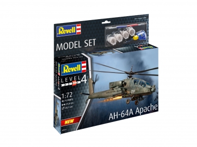 Machetă de asamblare, Revell, Elicopter, AH-64A Apache, 79 de piese