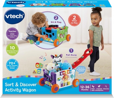 Jucărie interactivă, Vtech, Cărucior de tractat cu activități