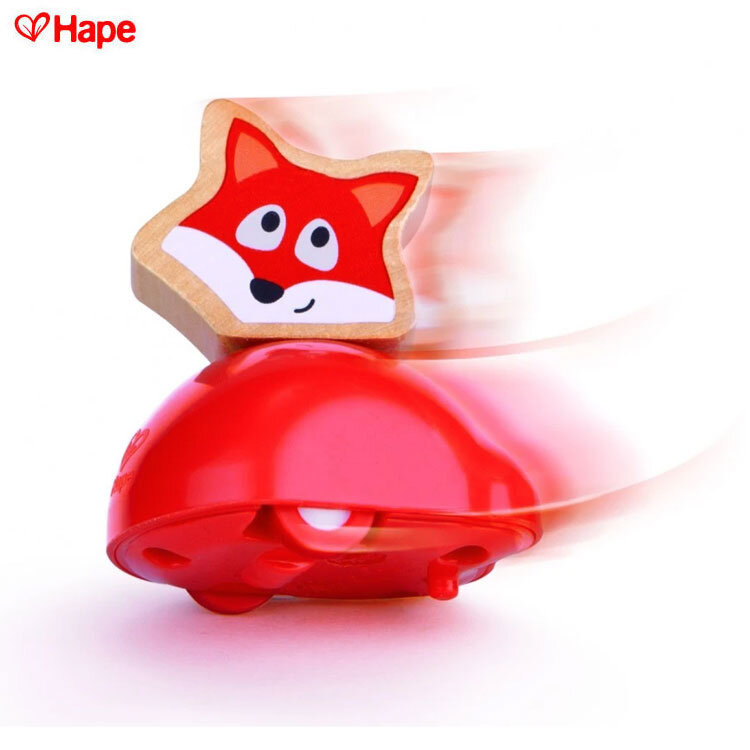Jucarie din lemn Carucior inert, Hape, Vulpe